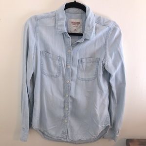 Mossimo Chambray Denim Button Down Blouse
